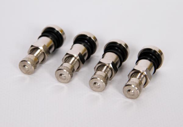 Metallventil Ventilloch 8,3 mm - Länge 35 mm  Messing vernickelt