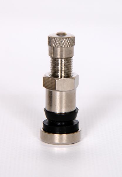 Metallventil Ventilloch 8,3 mm - Länge 35 mm  Messing vernickelt